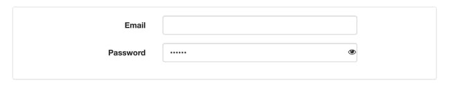 show/hide password field html template